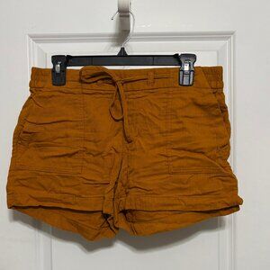 Old Navy Linen Camel Shorts with Pockets